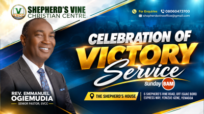 SVCC- CELEBRATION OF VICTORY SERVICE- 27TH SEPT 2026